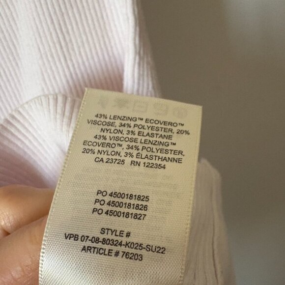 Aritzia Wilfred Free Cut-Out Knit Mini Dress Light Pink Size Small - Picture 8 of 8